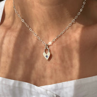 COLGANTE LATIDO TANZANITA ENGASTADA