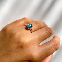 ANILLO CIANITA NEÓN NATURAL TALLA 11