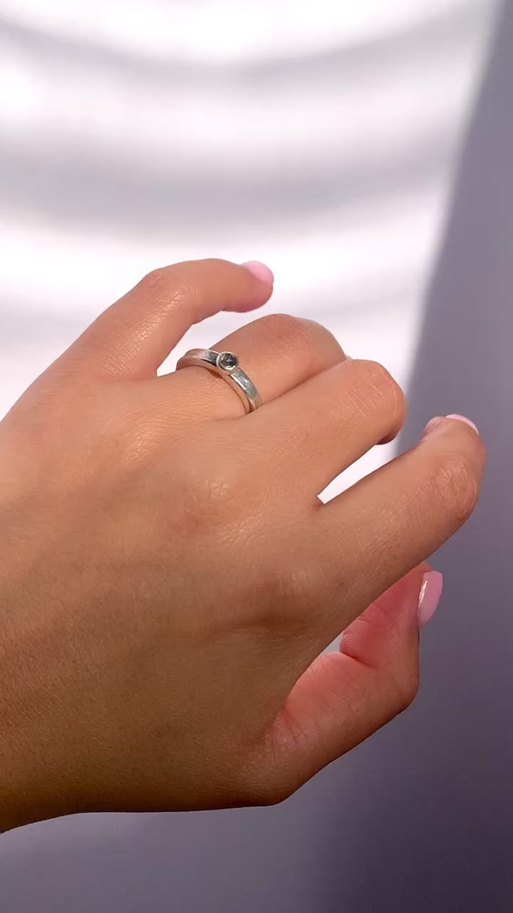 ANILLO DIAMANTE SALT AND PEPPER TALLA 13