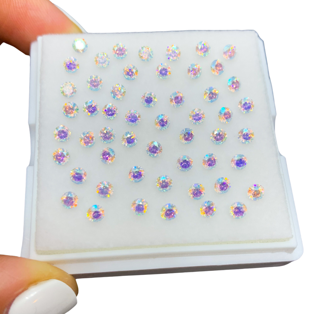 Zirconia Sintético Multicolor 3 mm Corte Diamante