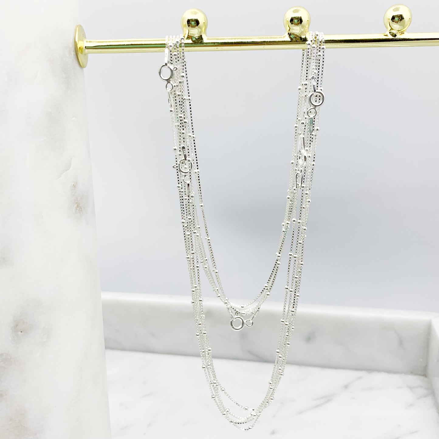 
                  
                    Cadena Veneciana Con Bolitas 45 CM
                  
                